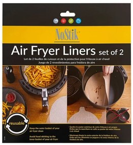 Комплект подложки за Air Fryer NoStik 1EEE774, 2 бр, 23.5/25.5 см, За многократна употреба, Бежов