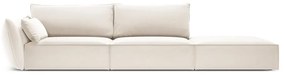 Бежов кадифен диван ляв ъгъл 264 cm Vanda – Mazzini Sofas