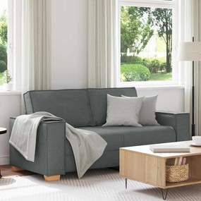 4104981 vidaXL Двуместен диван, тъмносив, 140 см, плат