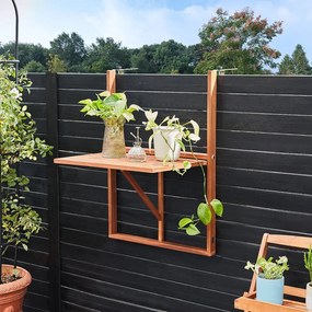 Сгъваема балконска маса от акациева дървесина - 65 x 45 x 87 cm