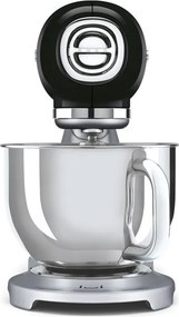 Планетарен миксер Smeg SMF04BLEU, 800W, 4.8 л, 10 скорости, Функция за плавен старт, Крачета против хлъзгане, Черен/Инокс