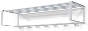 Бяла метална стенна закачалка с рафт 100 cm Rex – Spinder Design