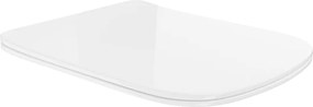 Mexen тънка седалка силикон с меко затваряне, дуропласт, бял гланц - 39120100