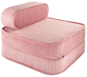 Розов детски стол от рипсено кадифе Flip – Wigiwama