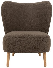 Кафяво кресло от букле Elmont – Actona