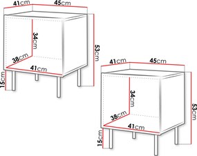 Комплект от две нощни шкафчета Tacos