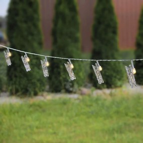 Прозрачна LED светлинна верига с форма на щифт, 20 светлини, дължина 3,35 м - DecoKing