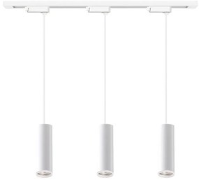 Бял полилей на кабел за шинна система PIPE 3xGU10/10W/230V