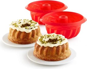 Комплект 2 бр форми за печене Lekue 1010162, Ø15 см, 700 мл, От -60 до +220C, Платинен силикон, Червен