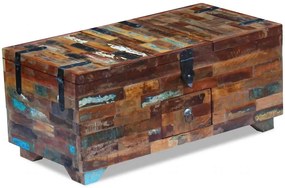 243320 vidaXL Кафе маса/ракла, регенерирано дърво масив, 80x40x35 cм