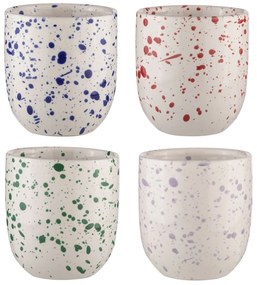 Бели чаши в комплект от 4 части, изработени от керамика 350 ml Carnival - Ladelle