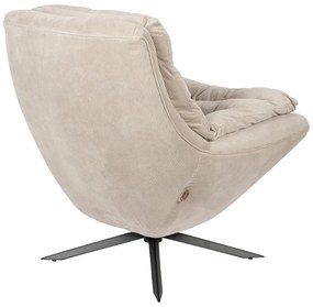 Кресло от бяло кадифе Vince - Dutchbone