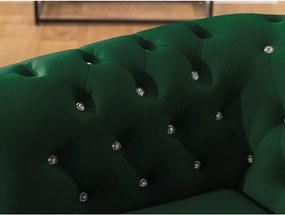 Зелен кадифен разтегателен диван 148 cm York Blik – Ropez