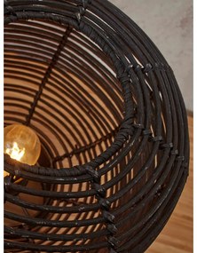 Черна настолна лампа с абажур от ратан (височина 30 cm) Tanami - Good&amp;Mojo