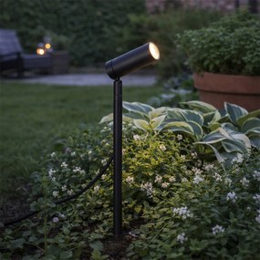 Градински LED прожектор черен 40см регулируем IP65 с кабел и щепсел - Carl