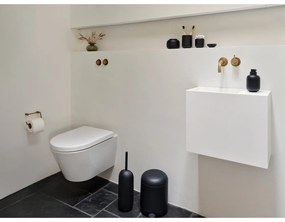 Черна керамична чаша за четки за зъби Sensu – Zone