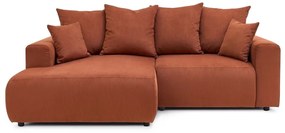 Оранжев кадифен ъглов диван Enjoy – Bobochic Paris