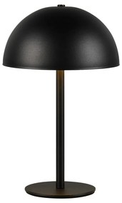 Матово черно LED настолна лампа с метален абажур (височина 21 cm) Munoz – Trio