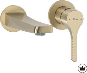 Смесител за мивка за вграждане REA Maxim Brush Gold + BOX