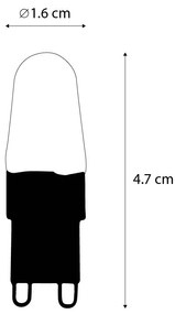 Комплект от 5 LED крушки G9 с филамент 1.8W 170lm 2300K