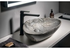 Матово-черна стояща батерия за мивка Spy – Sapho