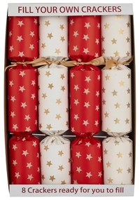 Коледни крекери в комплект от 8 бр. Cream &amp; Red Stars – Robin Reed