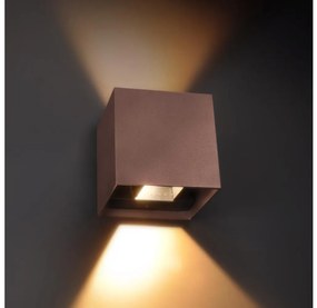 Brilagi - LED външно стенно осветително тяло CUBE LED/6W/230V кафяво IP54