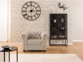 Бежово кадифено кресло честърфийлд York Blik – Ropez