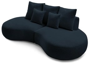 Тъмносин диван от плат букле 260 cm Saint-Germain - Bobochic Paris