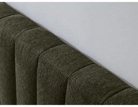 Тъмнозелено/естествено двойно легло с решетка 180x200 cm Oceane - Bobochic Paris