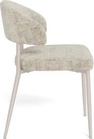 ИРИС Бежово (тъкан Juto 4)/сивобежова крака (кашмир) - МОДЕРЕН ТАПИЦИРАН СТОЛ ЗА БОХО ДНЕВНА/ТРАПЕЗАРИЯ