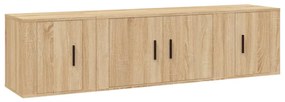 3188401 vidaXL Комплект ТВ шкафове от 3 части, сонома дъб, инженерно дърво