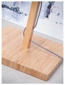Подова лампа с бежов абажур и структура от бамбук Fuji - Good&amp;Mojo