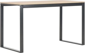 20248 vidaXL Компютърно бюро, черно и цвят дъб, 120x60x70 см