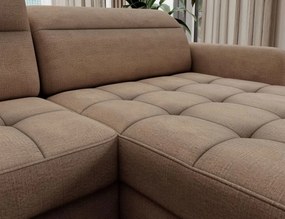 Ъглов диван Tobe-Кафяв-ляв