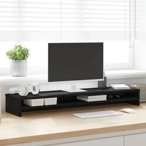 862419 vidaXL Стойка за монитор, черен дъб, 100x24x13 см, инженерно дърво