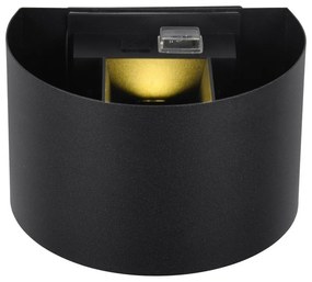 Черна LED светлина за стена Talent - Trio