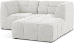 Бял ъглов диван от прежда с примки от букле (десен ъгъл) Aloha – Makamii