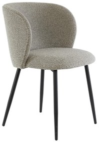 Сив тапициран трапезен стол Elyna – Light & Living