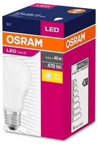 Osram Kрушка LED, E27, 6W, 230V, 470 lm, 2700K