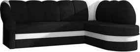 Ъгъл диван Bean-Right-Black - White