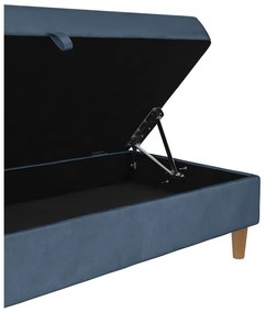 Синя кадифена табуретка Lilly – Støraa