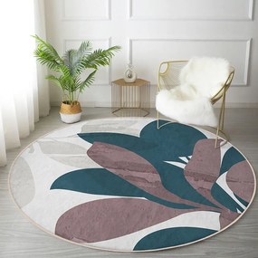 Кръгъл килим подходящ за пране и за прахосмукачки роботи ø 120 cm Comfort – Mila Home