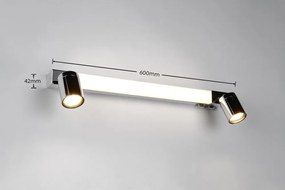 LED стенна лампа в лъскаво сребристо Enrico – Trio