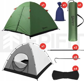 EPIFIT HORIZON 2.0, палатка за 2 души – 205 × 150 × 120 см