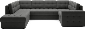Ъглов диван Bale U-Антрацит-Ляв