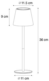 Комплект от 2 настолни лампи черни с димер и акумулаторна - Murdock