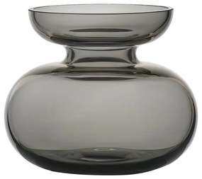 Светлосива стъклена ръчно изработена ваза (височина 9 cm) Inu – Zone