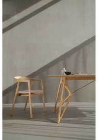 Трапезна маса с дъбов плот 220x90 cm Tink - Gazzda