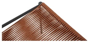 Теракотени метални трапезни столове в комплект за подреждане 2 бр. Emily – Marckeric